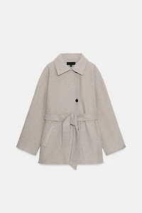 MANTEAU COL DOUBLE POSITION SOFT