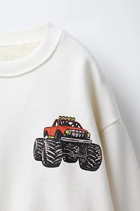 CAR PRINT SWEATSHIRT