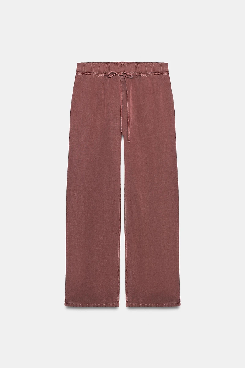 DRAWSTRING FLOWY PANTS
