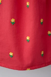 CASA LAWA X ZARA KIDS EMBROIDERED FLORAL COMBINED DRESS