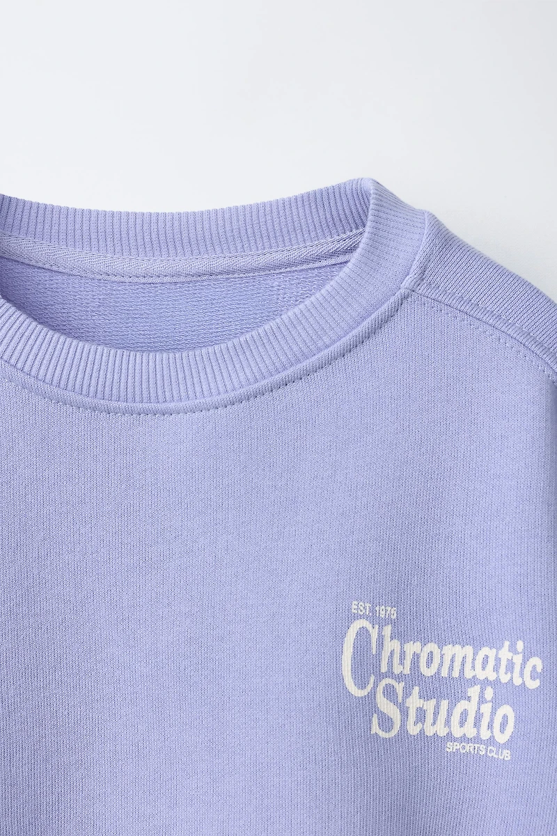 TEXT PRINT SWEATSHIRT