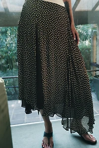 JUPE ASYMÉTRIQUE À POIS ZW COLLECTION