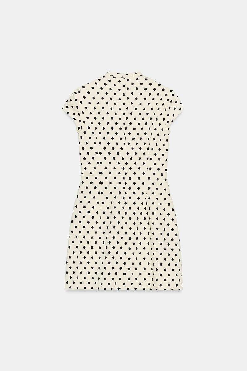 ROBE COURTE À NŒUD POIS