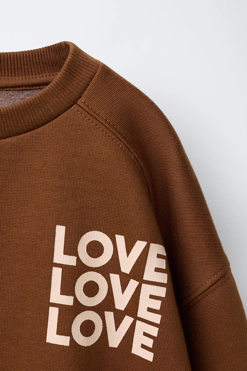 TEXT PRINT SWEATSHIRT