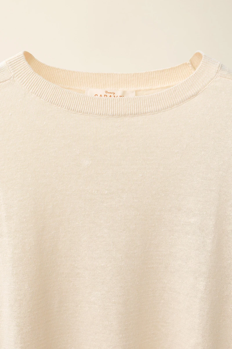 100% LINEN KNIT JUMPER CREATED BY CARAMEL LONDON X ZARA