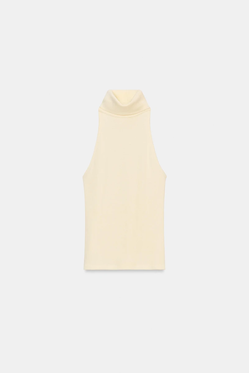 HIGH NECK SLEEVELESS TOP