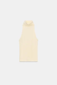 HIGH NECK SLEEVELESS TOP