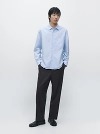 Cotton blend comfort twill shirt