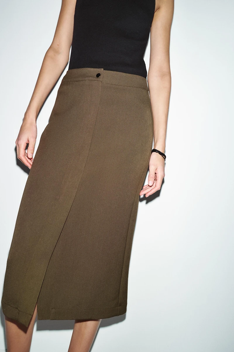 PENCIL MIDI SKIRT