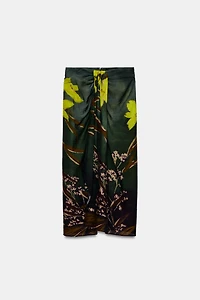 FLORAL PRINT KNOTTED PAREO