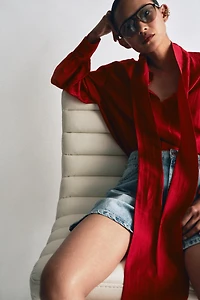 SHORT EN DENIM TAILLE HAUTE ZW COLLECTION