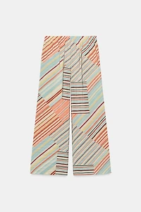 STRIPED WIDE LEG PANTS