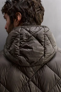 100% FEATHER PUFFER JACKET WITH HOODIE