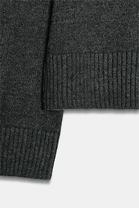 RIB TRIM KNIT JUMPER
