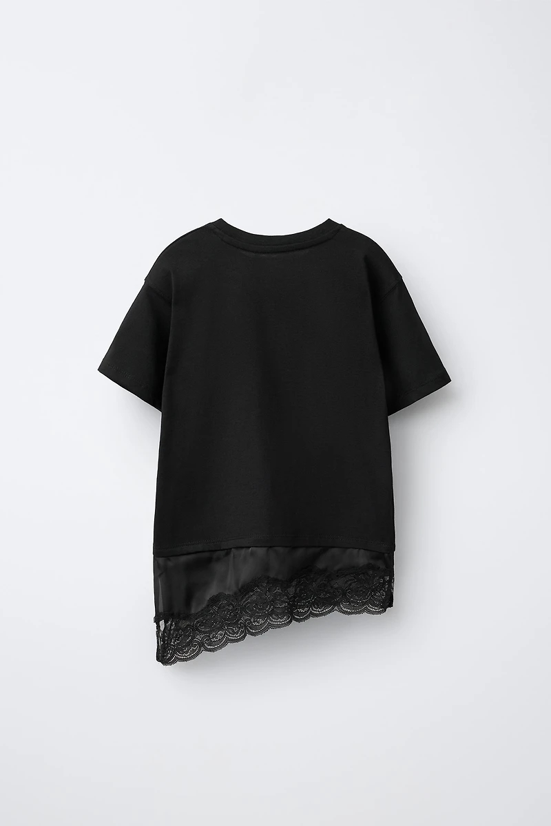 COMBINATION LACE T-SHIRT