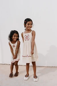 CROSS-STITCH EMBROIDERED ROMPER