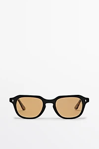 Round resin sunglasses