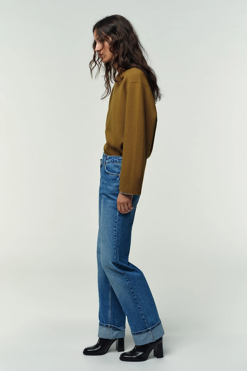 JEAN Z.09 DROIT CROISÉ TAILLE HAUTE COUPE LONGUE