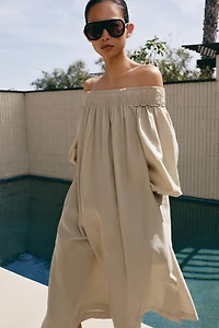 ROBE MI-LONGUE EN LIN ZW COLLECTION