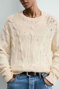 OPEN KNIT CABLE JUMPER