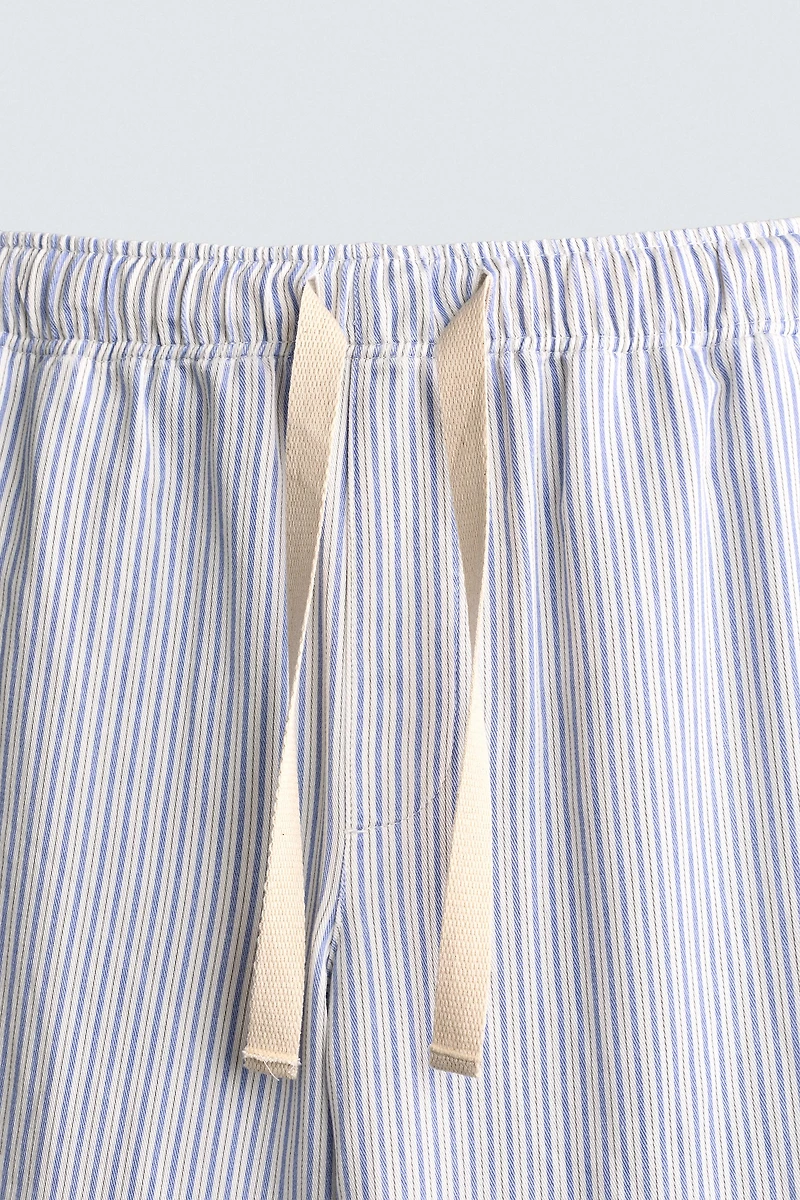 STRIPED WIDE FIT PANTS