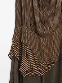 Flowing layered dress with ruffles