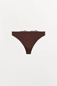 SATIN EFFECT LACE PANTIES