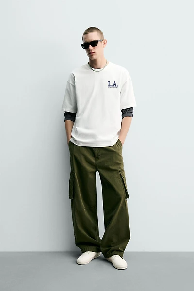RELAXED FIT WASHED PRINT T-SHIRT