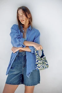 ZW COLLECTION HIGH-WAIST DENIM SHORTS