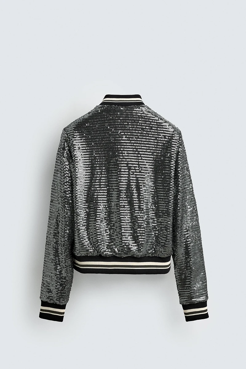 SEQUIN BOMBER JACKET