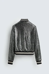 SEQUIN BOMBER JACKET