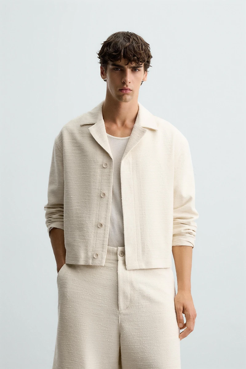 TEXTURED OVERSHIRT