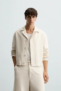 TEXTURED OVERSHIRT