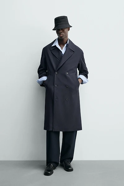 FLOWY DOUBLE BREASTED TRENCH COAT