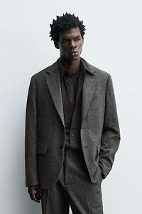 LIMITED EDITION WOOL TEXTURED SUIT BLAZER