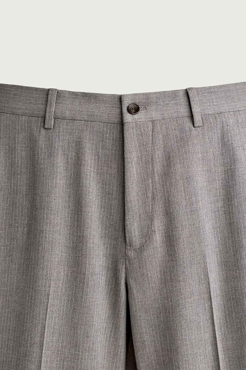 PANTALON DE COSTUME RAYÉ REGULAR FIT