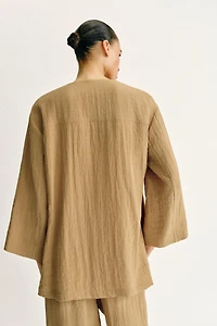 SIDE SLIT WRAP JACKET SET