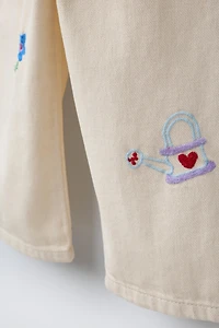 SISSEL EDELBO X ZARA KIDS EMBROIDERED TWILL OVERALLS