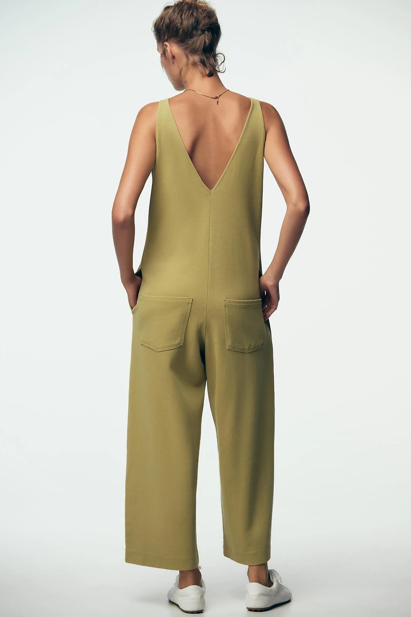 WASHED INTERLOCK JUMPSUIT