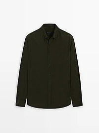 Regular fit needlecord shirt