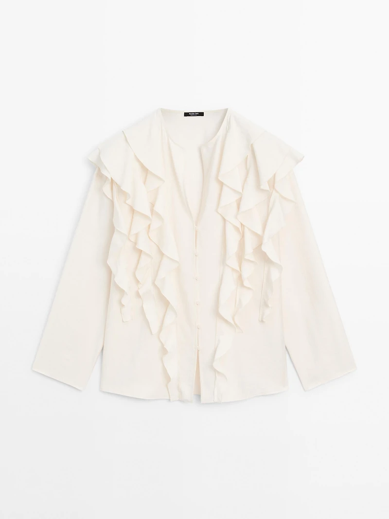 Blouse fluide à volants