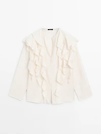 Blouse fluide à volants