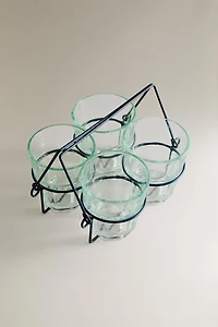 VERRE EN VERRE RECYCLABLE RELIEF