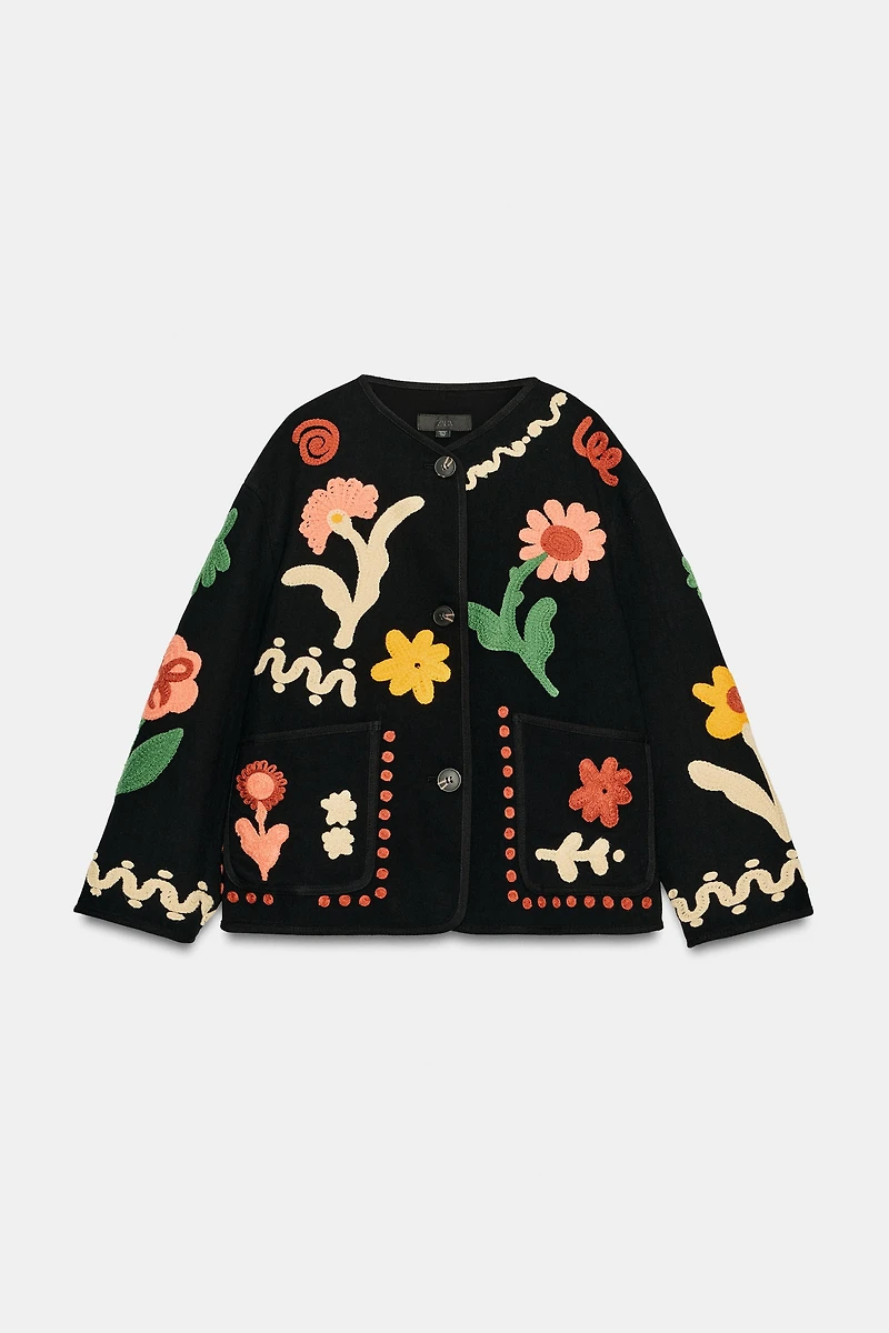 FLORAL EMBROIDERED JACKET