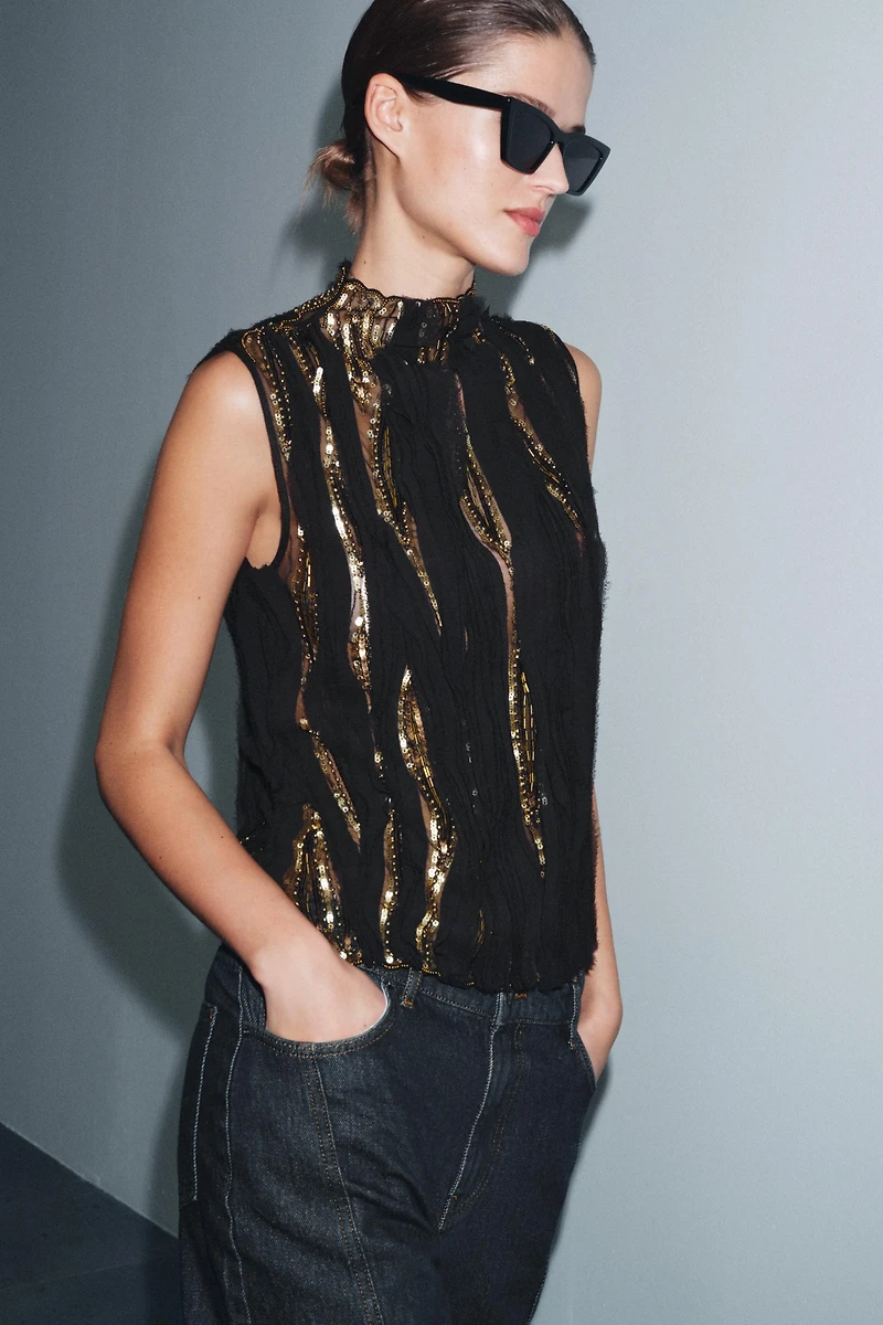 ZW COLLECTION LIMITED EDITION SEQUIN TOP