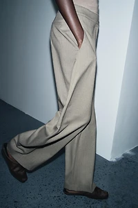 ZW COLLECTION HERRINGBONE BALLOON PANTS