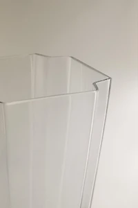 FACETED GLASS VASE