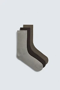 RIB SOCKS 3-PACK