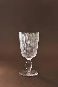 RAISED DESIGN WINE GLASS