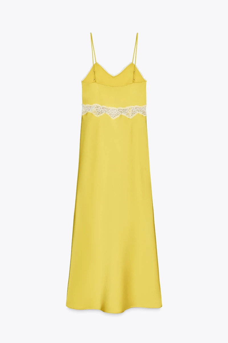 LACE LINGERIE MIDI DRESS